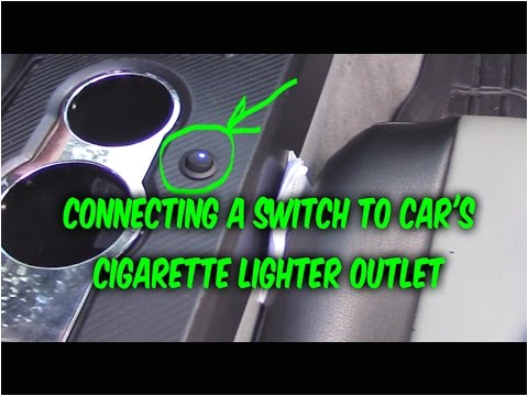 how to install wire 3 prong switch to car 12v power outlet cigarette lighter port
