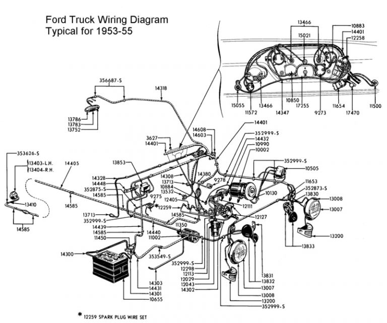 1953 ford F100 Wiring Diagram Flathead Electrical Wiring Diagrams ...