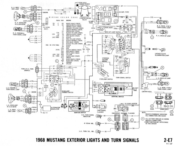 1967 ford mustang turn signal wiring diagram