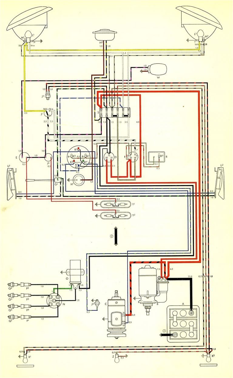 1970 Vw Beetle Wiring Diagram thesamba Com Type 2 Wiring Diagrams