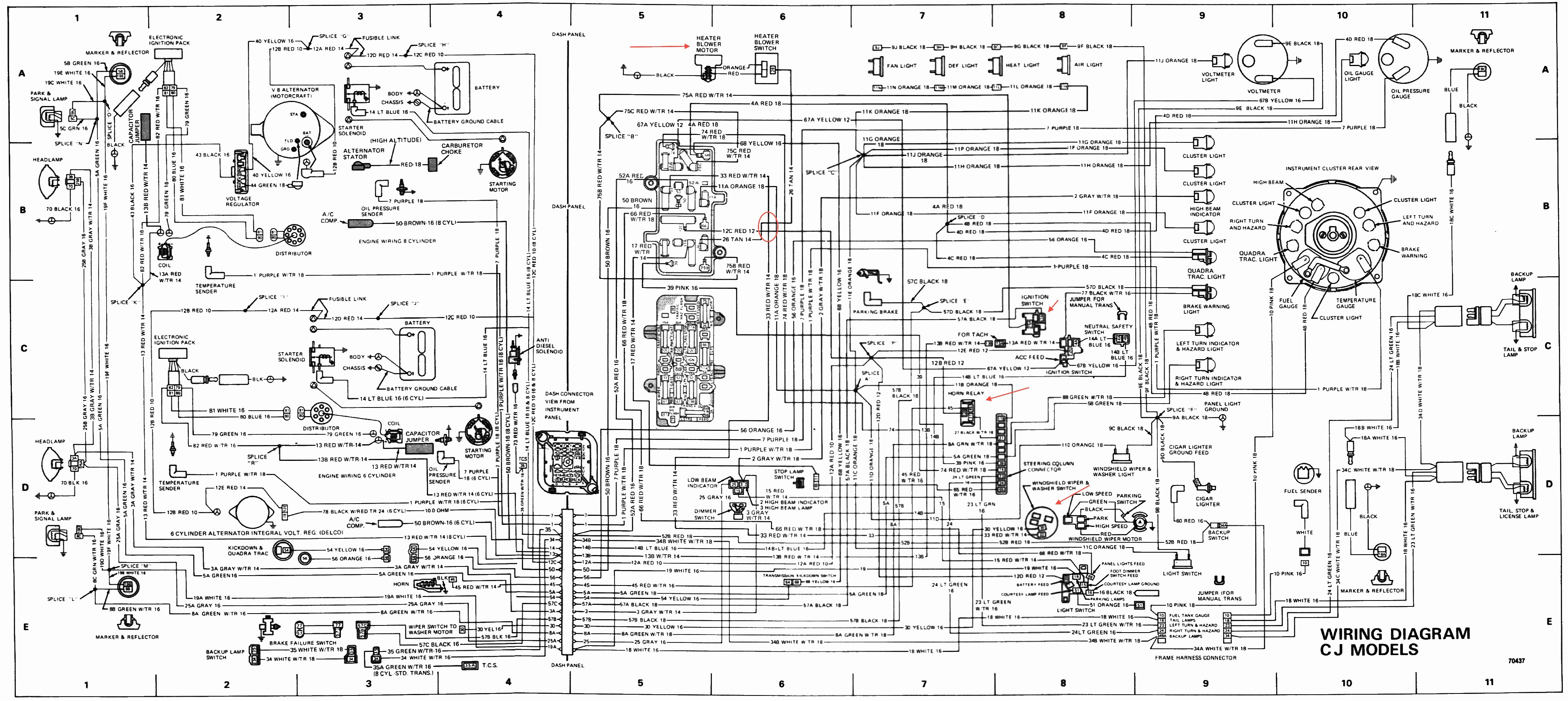 jeep cj7 gauge diagram schema wiring diagram cj7 wiring diagram gauges