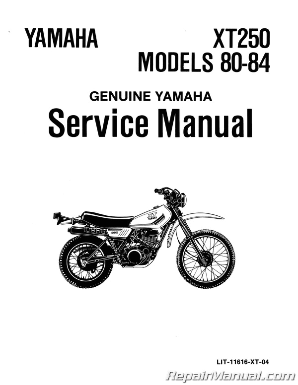 1980 1984 yamaha xt250 motorcycle service manual page 1 jpg