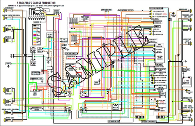 color wiring diagram 11x17 for 1987 porsche 911 carrera all models 10 pages