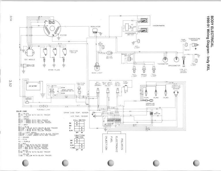 Поларис схема электрическая 1993 Polaris Indy 500 Efi Wiring Diagram autocardesign