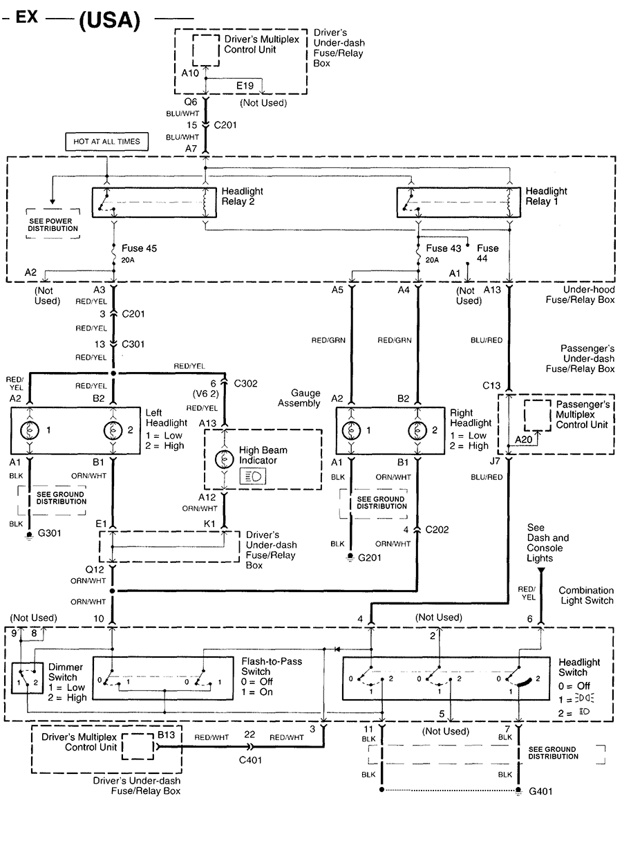1994 honda accord headlight relay wiring wiring diagram centre 1994 honda accord wiring diagram 1994 honda