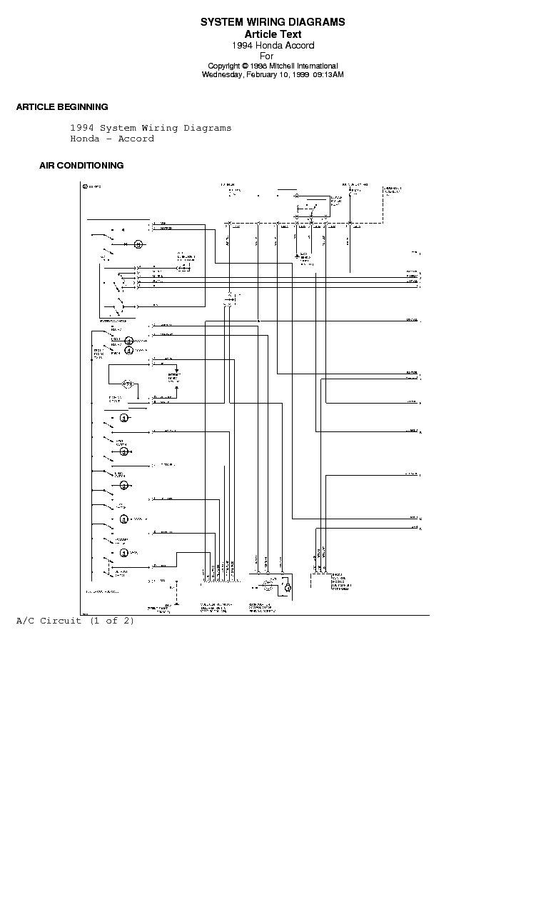 honda accord 1994 97 system wiring diagrams service manual download 1994 honda civic wiring diagram pdf 94 honda wiring diagram