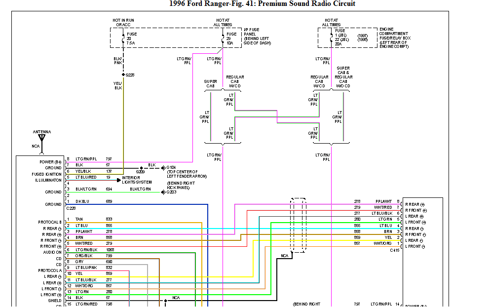 ford ranger wiring color codes wiring diagram sort1996 ford explorer radio wiring harness speaker color codes