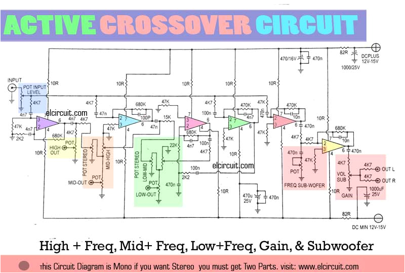 active crossover circuit uses lm741 electronic circuit crossover circuit diagram crossover pcb