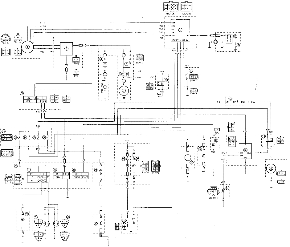 yfm400fwn wiring diagrams yamaha big bear 4wd atv weeksmotorcycle com2000 yamaha big bear yfm400fwn wiring