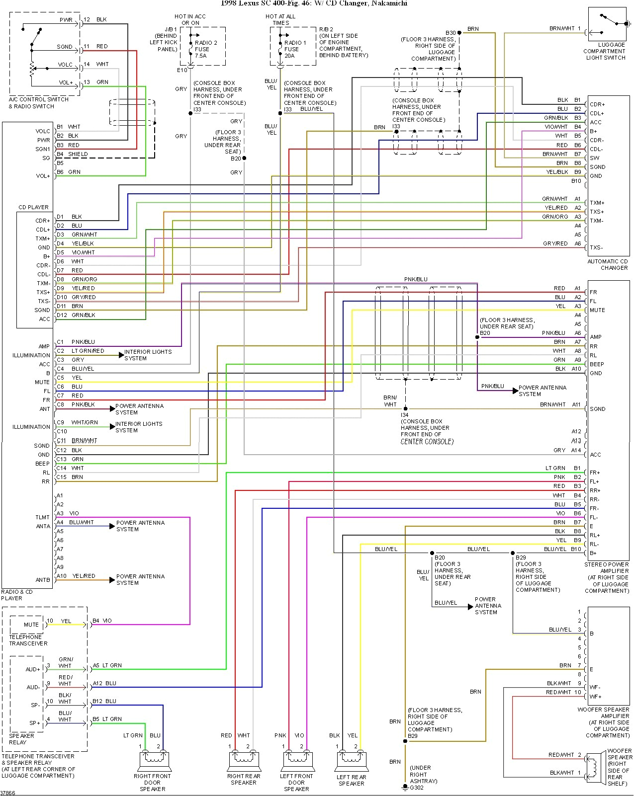 lexus es300 radio wiring diagram wiring diagram rows 1998 lexus es300 wiring diagram