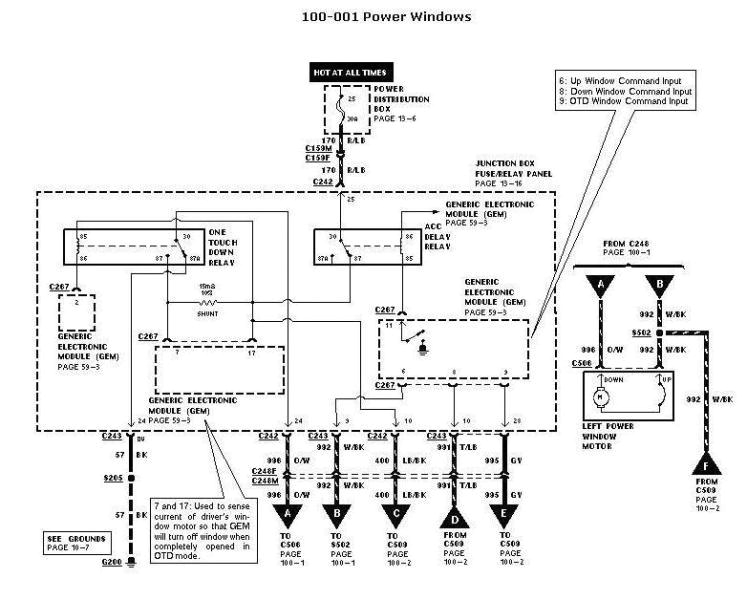 1998 ford f 150 power window switch wiring wiring diagram note 1998 ford f150 power window