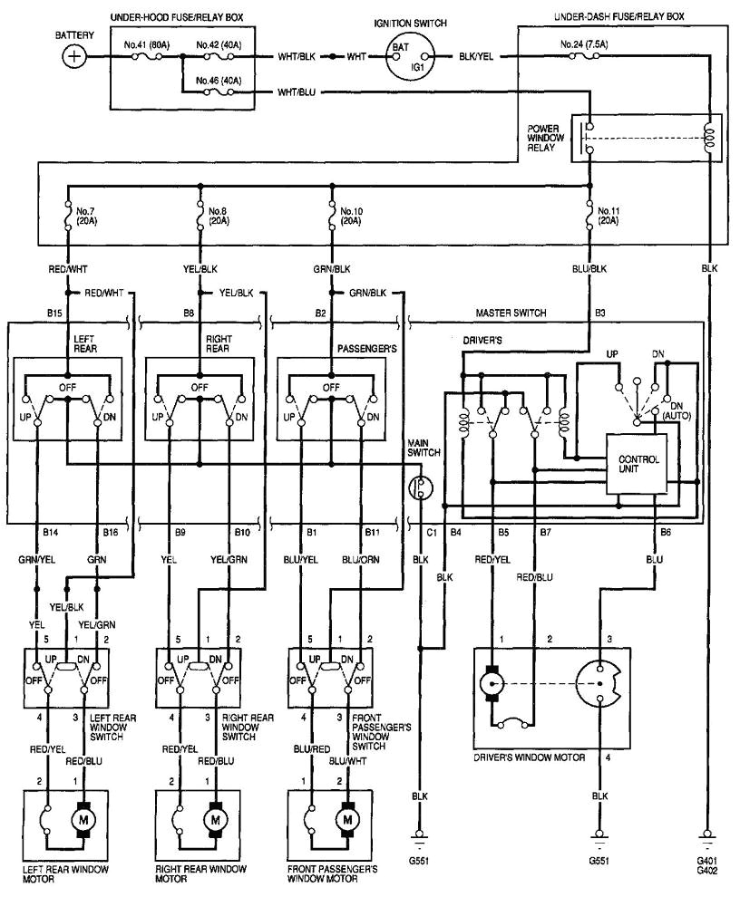 need wiring diagram of driver door for honda civicwindow switch wire diagram 4 10