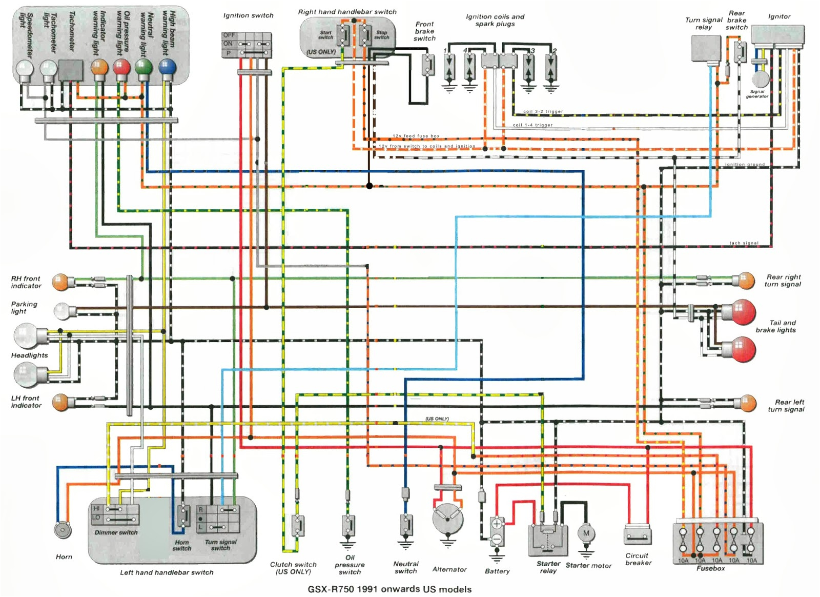 wiring diagram suzuki gsxr 600 1993 the wiring diagram