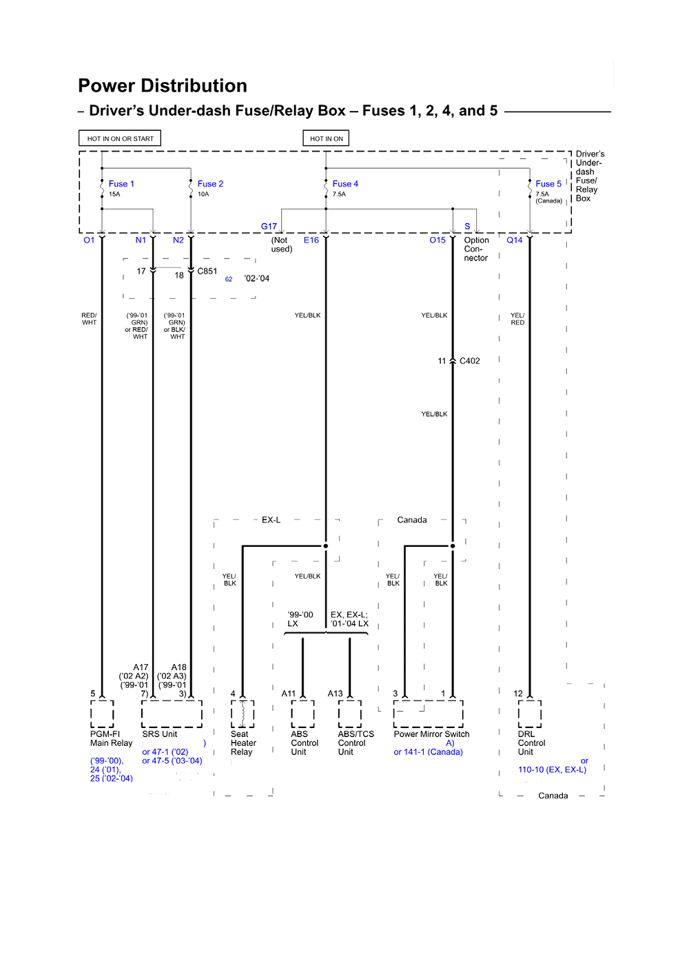 repair guides wiring diagrams wiring diagrams 10 of 342002 honda odyssey power seat wiring diagram