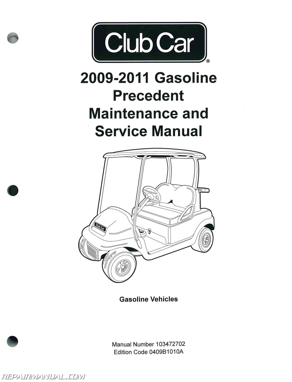 2009 2011 club car gasoline precedent maintenance and service2009 2011 club car gasoline precedent maintenance and