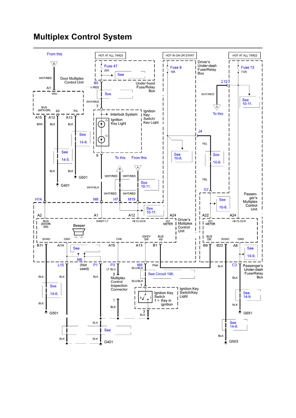 multiplex control system electrical schematic 2003