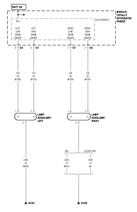 dodge headlight wiring