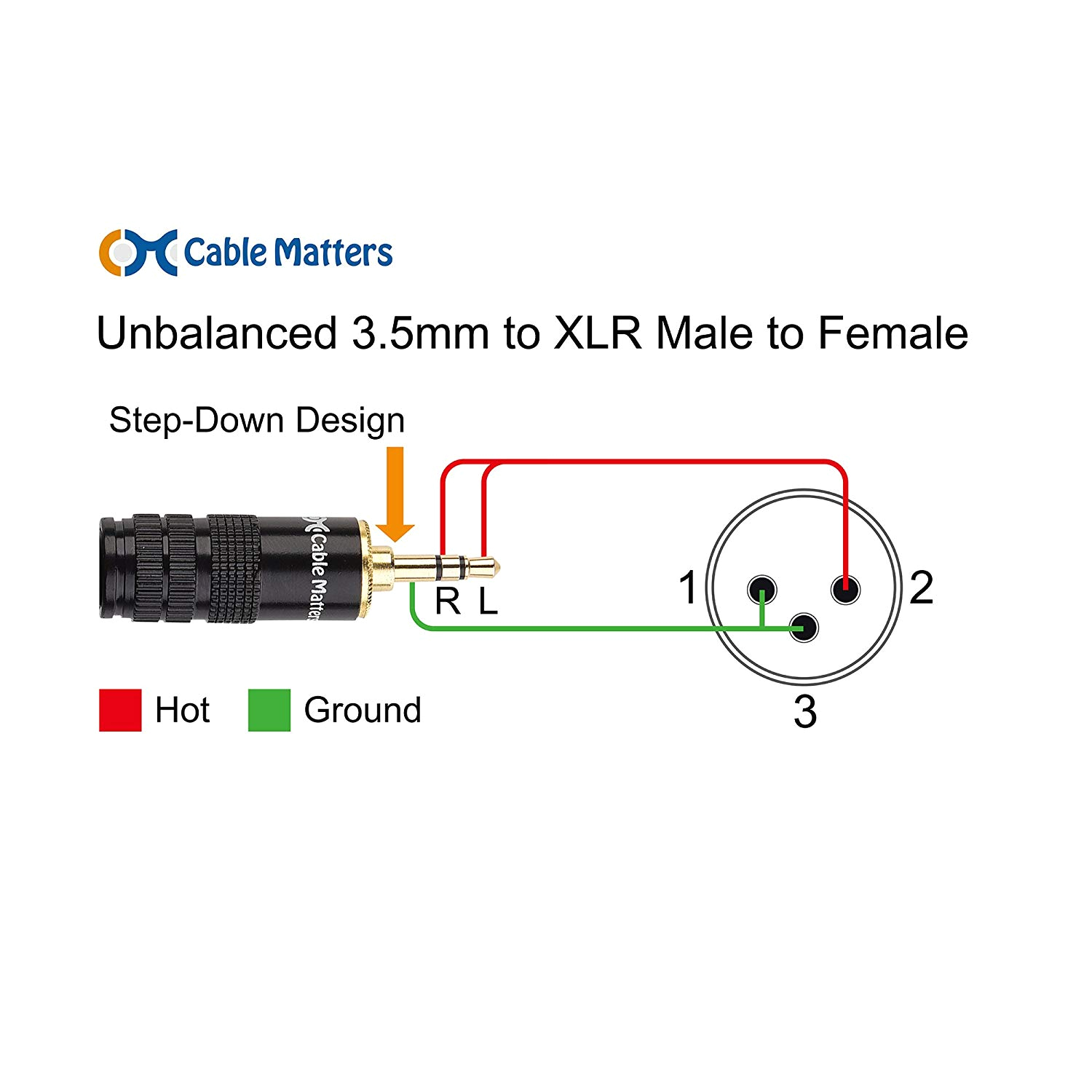buy cable matters xlr to trs 3 5mm 1 8 inch cable 6 feet 6 online at low prices in india amazon in