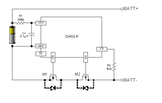 dual mosfet 8205a lithium battery protection circuit