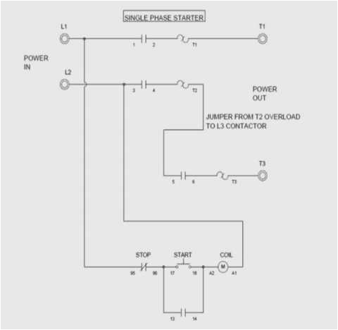 weg single phase motor wiring diagram wiring a single phase motor through a 3 phase contactor how and why of weg single phase motor wiring diagram png