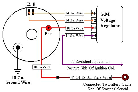 3 wire gm alternator wiring