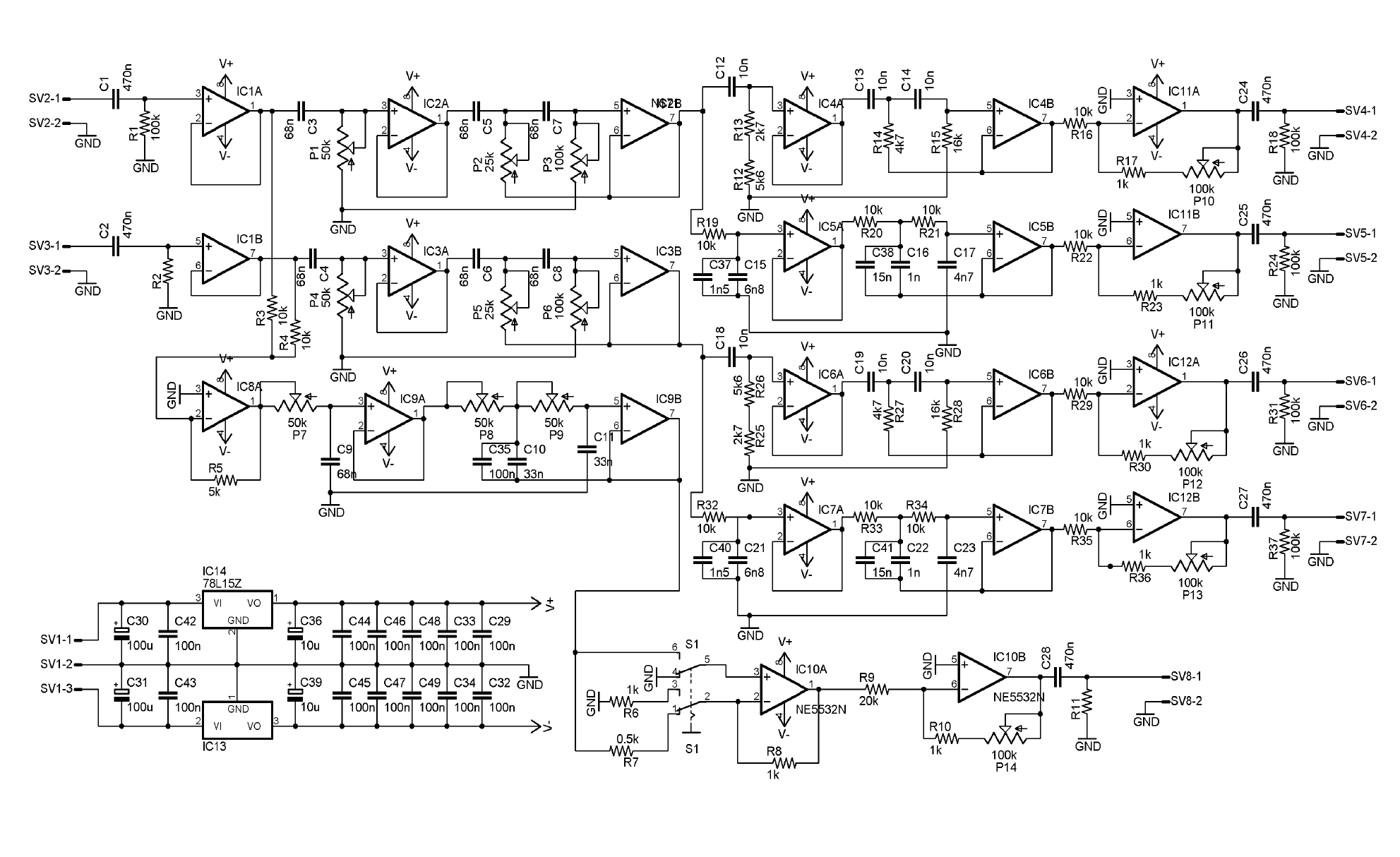 crossover for subwoofer circuit diagram wiring diagram go 18db 20hz 200hz subwoofer crossover circuit electronics projects