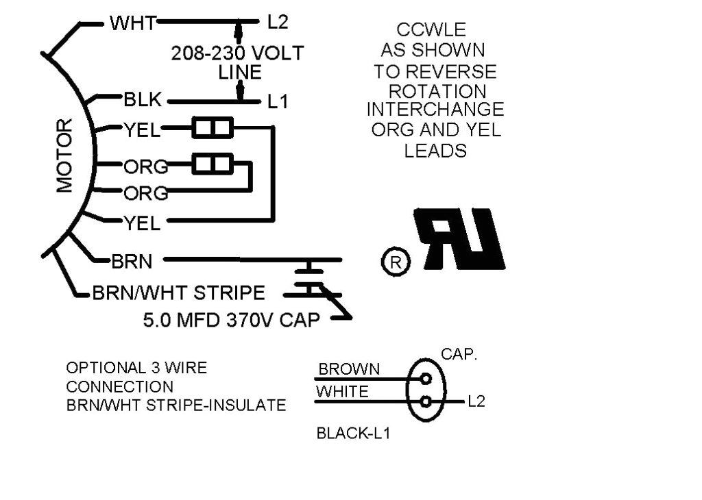 3 wire and 4 wire condensing fan motor connection hvac school 4 wire trolling motor diagram 4 wire motor diagram