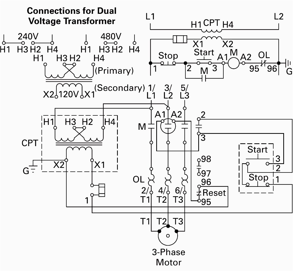 industrial control transformer wiring diagram