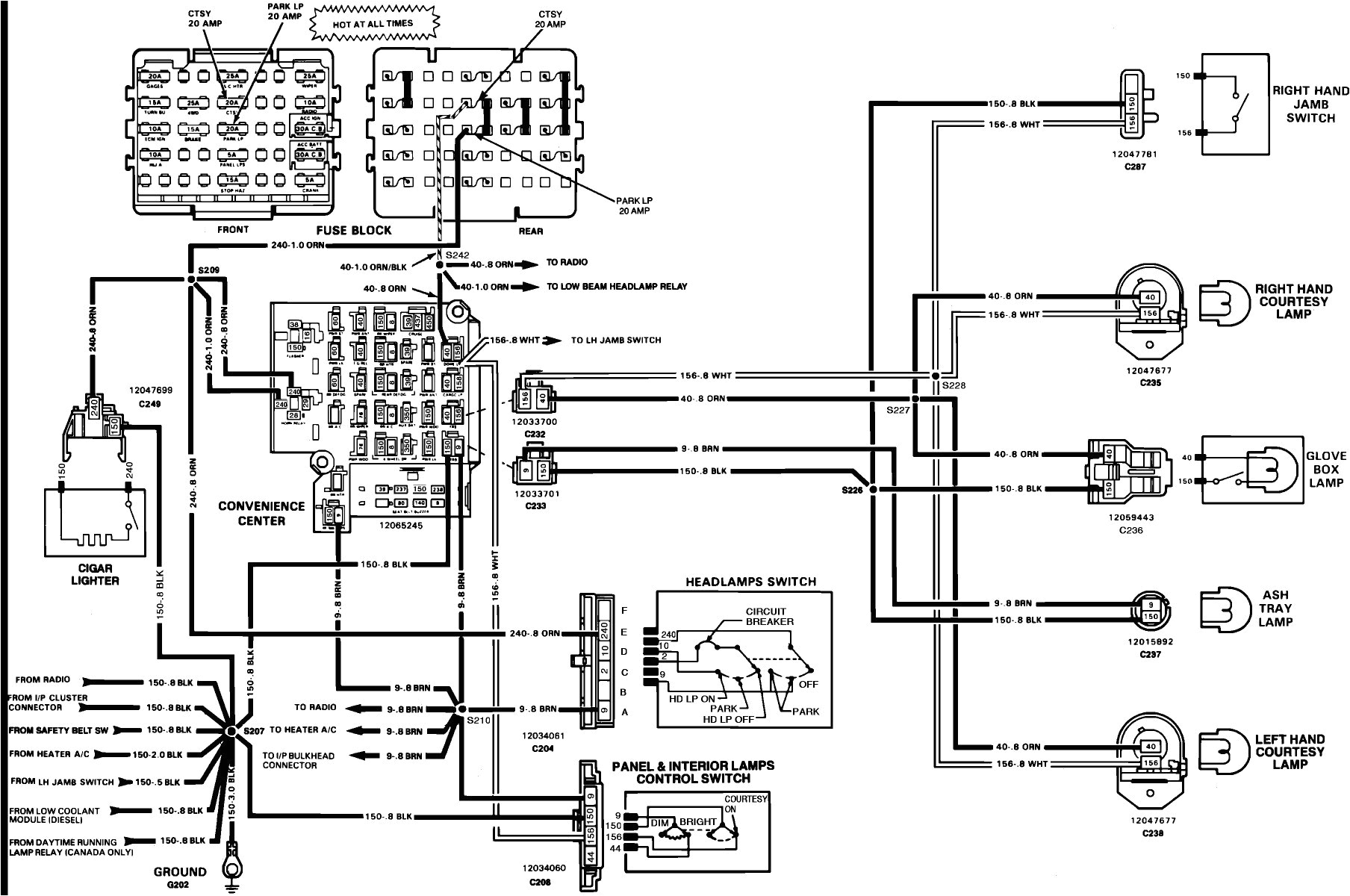 1997 chevy silverado headlight switch wiring diagram wiring