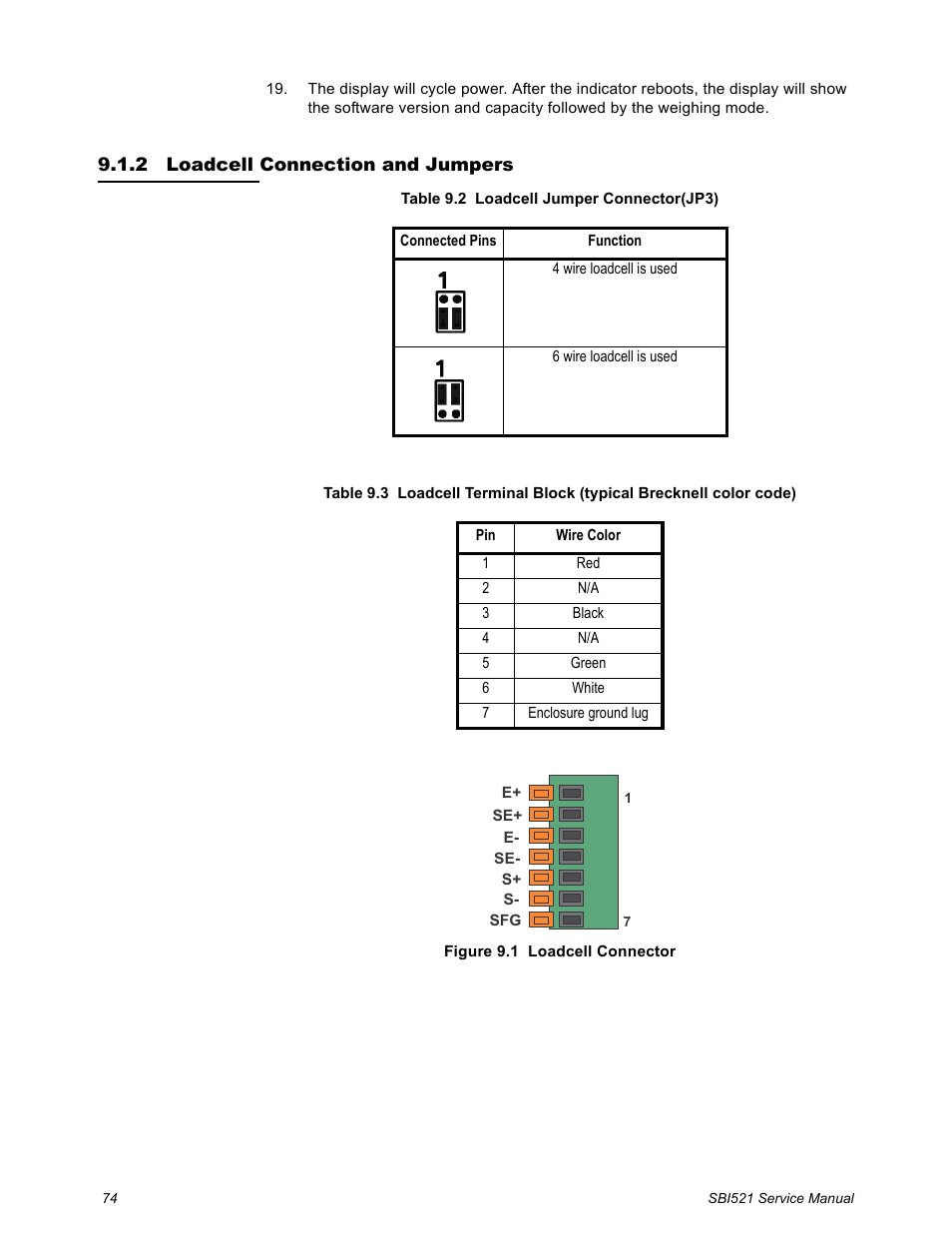 2 loadcell connection and jumpers loadcell connection and jumpers salter brecknell wb 521 series user manual page 76 82