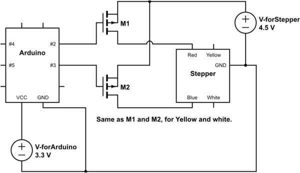 how to connect a stepper motor with exactly 4 wires to arduino 4 wire motor wiring diagram 4 wire motor diagram