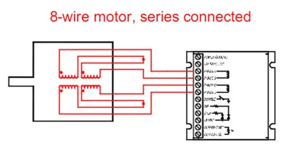8 wire step motor series connection diagram