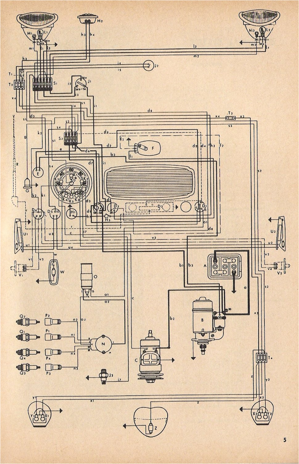 1967 vw wiring diagram