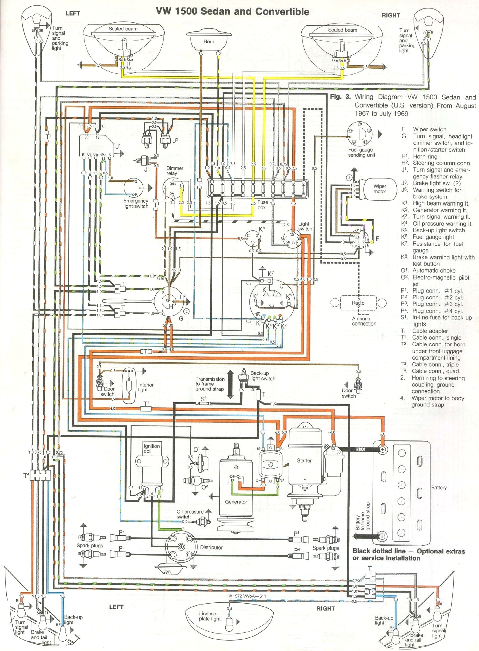 1968 69 beetle wiring diagram usa thegoldenbug com engine vw wiring diagram for 69