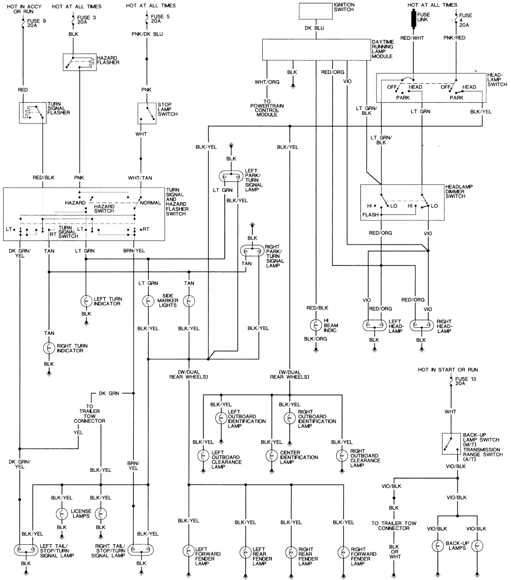 repair guides wiring diagrams wiring diagrams autozone com 1991 dodge dakota wiring diagram 13 chassis wiring