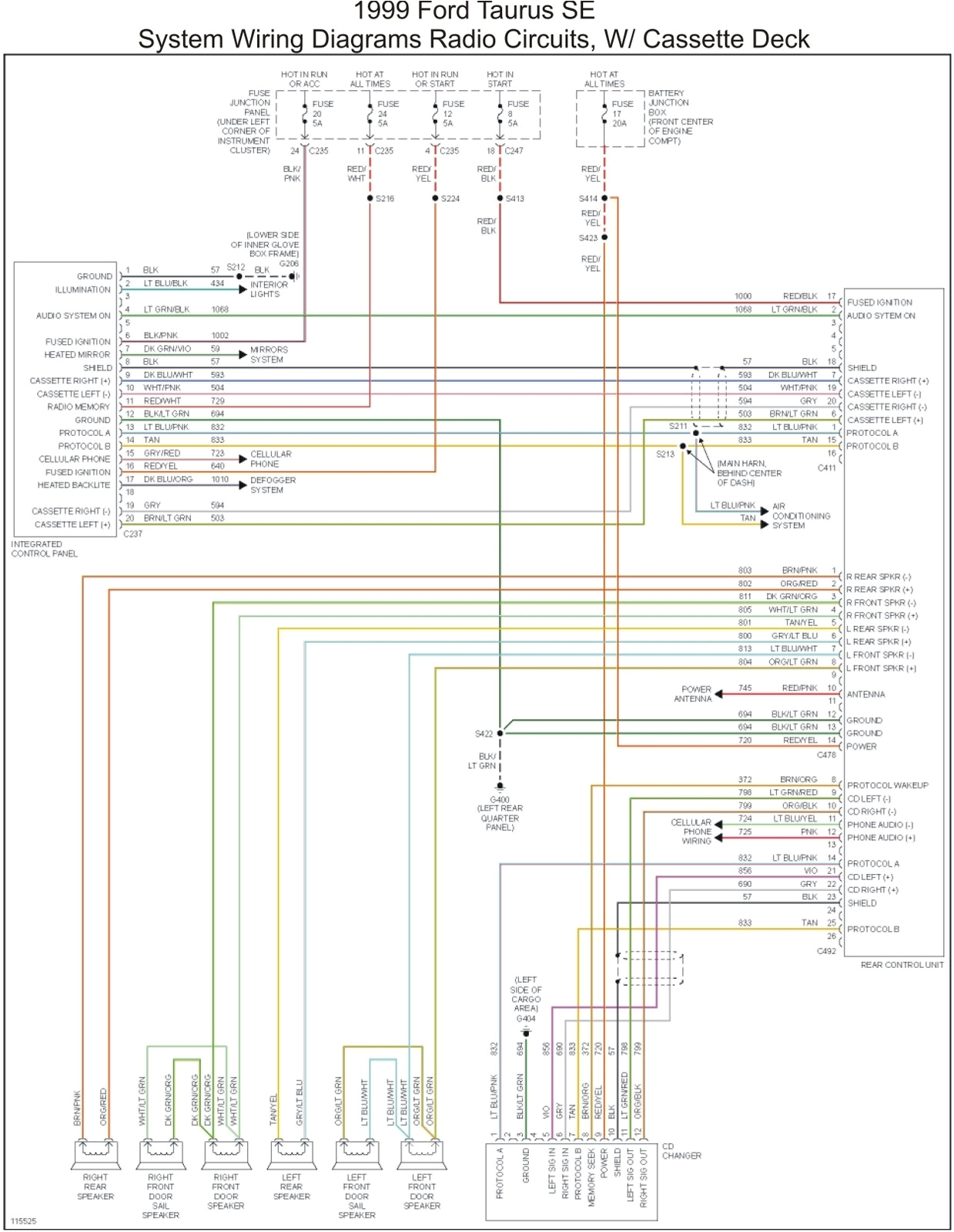 amp wire diagram 99 taurus wiring diagram name ford taurus wiring schematics free