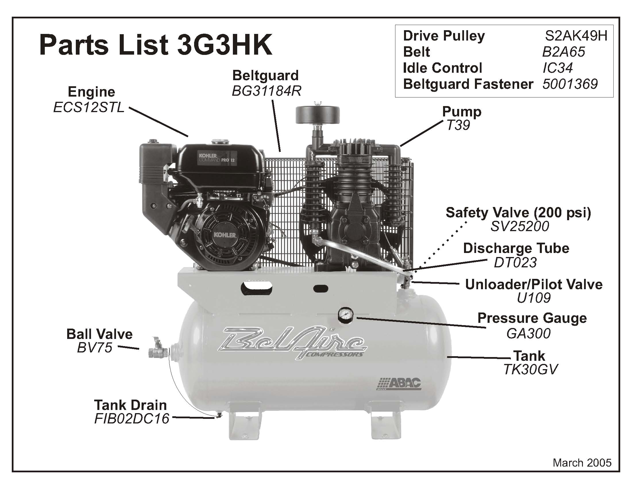 3g3hk 3g3hkl air compressor parts schematic