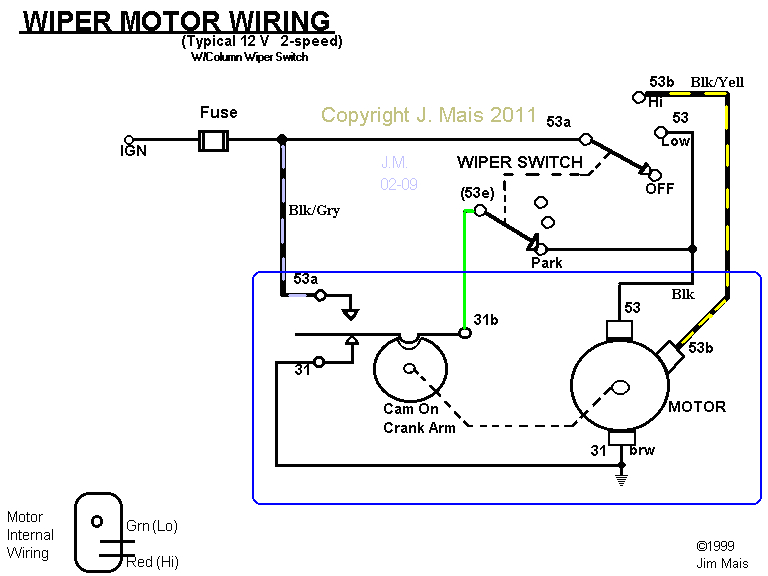 wiper on wiring diagram wiper motor gif