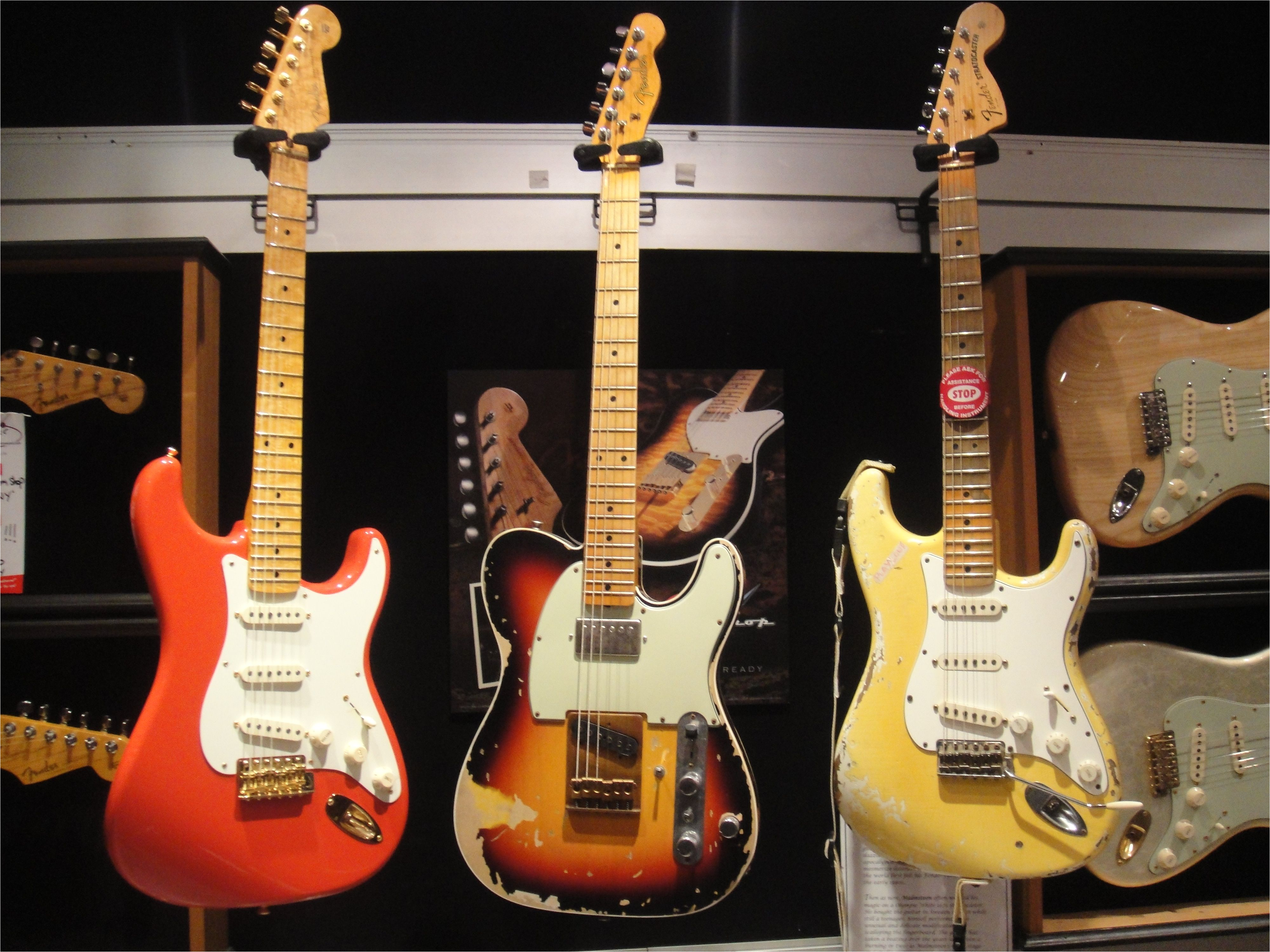 the fender andy summers tele yngwie malmsteen duck and a custom fiesta red 59 strat