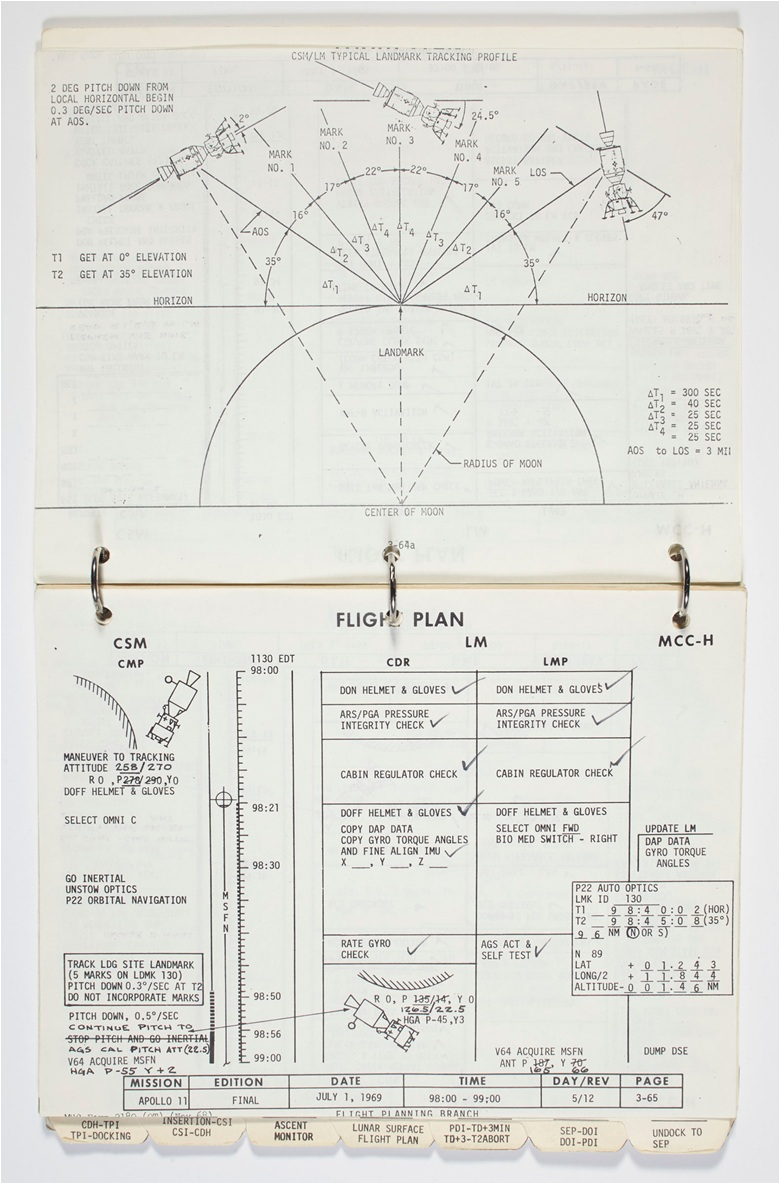 apollo 11 lunar module timeline book houston manned spacecraft center flight planning