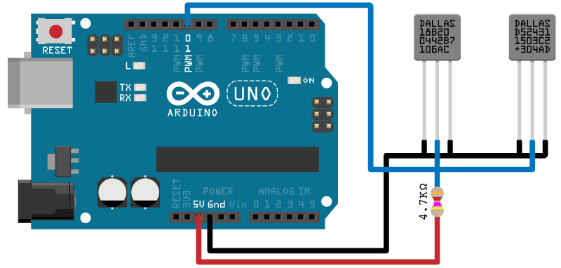 create onewire device object create arduino connection