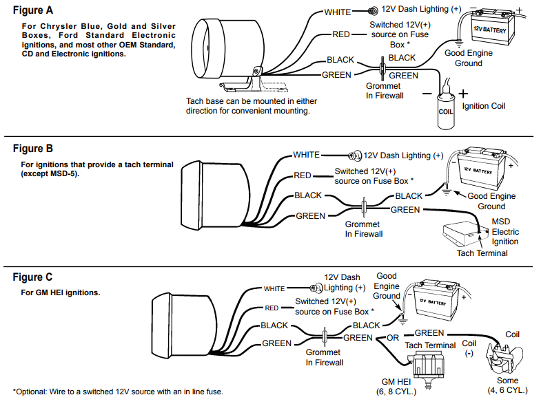 auto meter tach install diagrams png