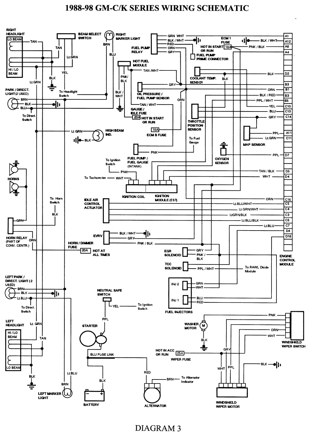 1998 chevy wiring diagram