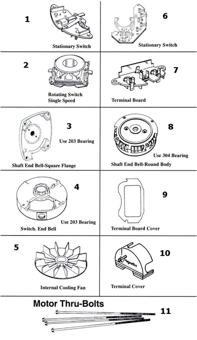 magnetek century motor parts schematic