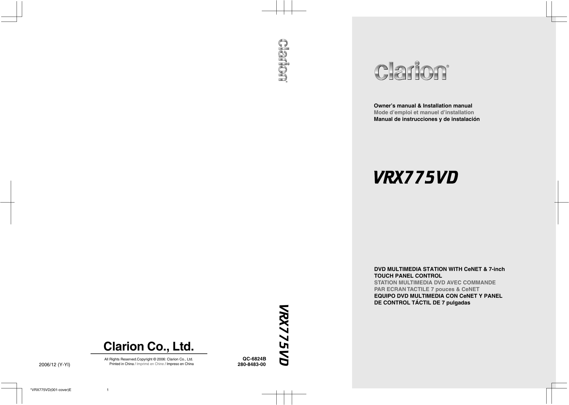 clarionvrx775vdusersmanual410855 299198620 user guide page 1 png