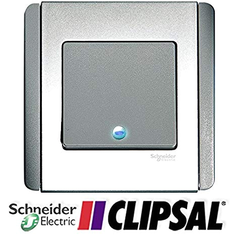 schneider clipsal neo e3000 c metro 86 type grey silver 1 gang 2 way 10a vertical switch with blue led indicator e3031v2 ebgs amazon co uk lighting