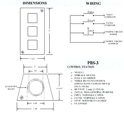 commercial garage door opener pbs 3 three button station pbs 3 wiring diagram wiring diagram used start stop station wiring diagram pbs 3 wiring