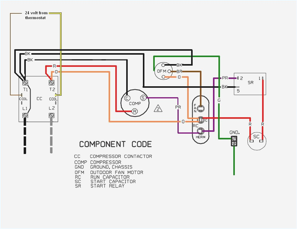 a c condenser contactor wiring wiring diagram hvac contactor wiring diagram for compressor