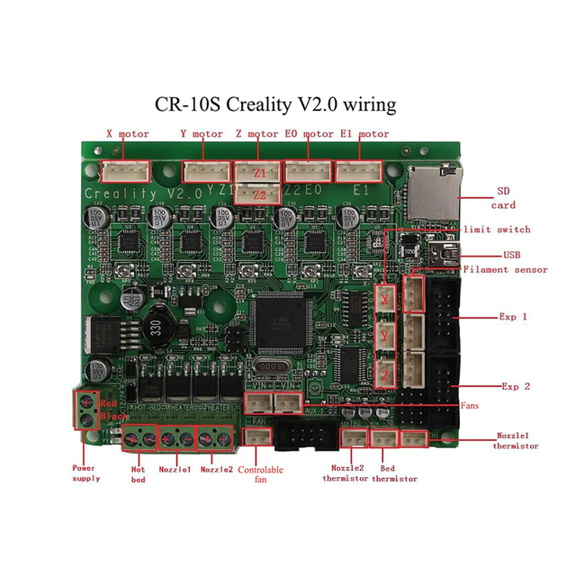 1pcs 3d printer control motherboard for cr 10s cr 10 cr 10mini3d printer control broad creality 3d mainboard