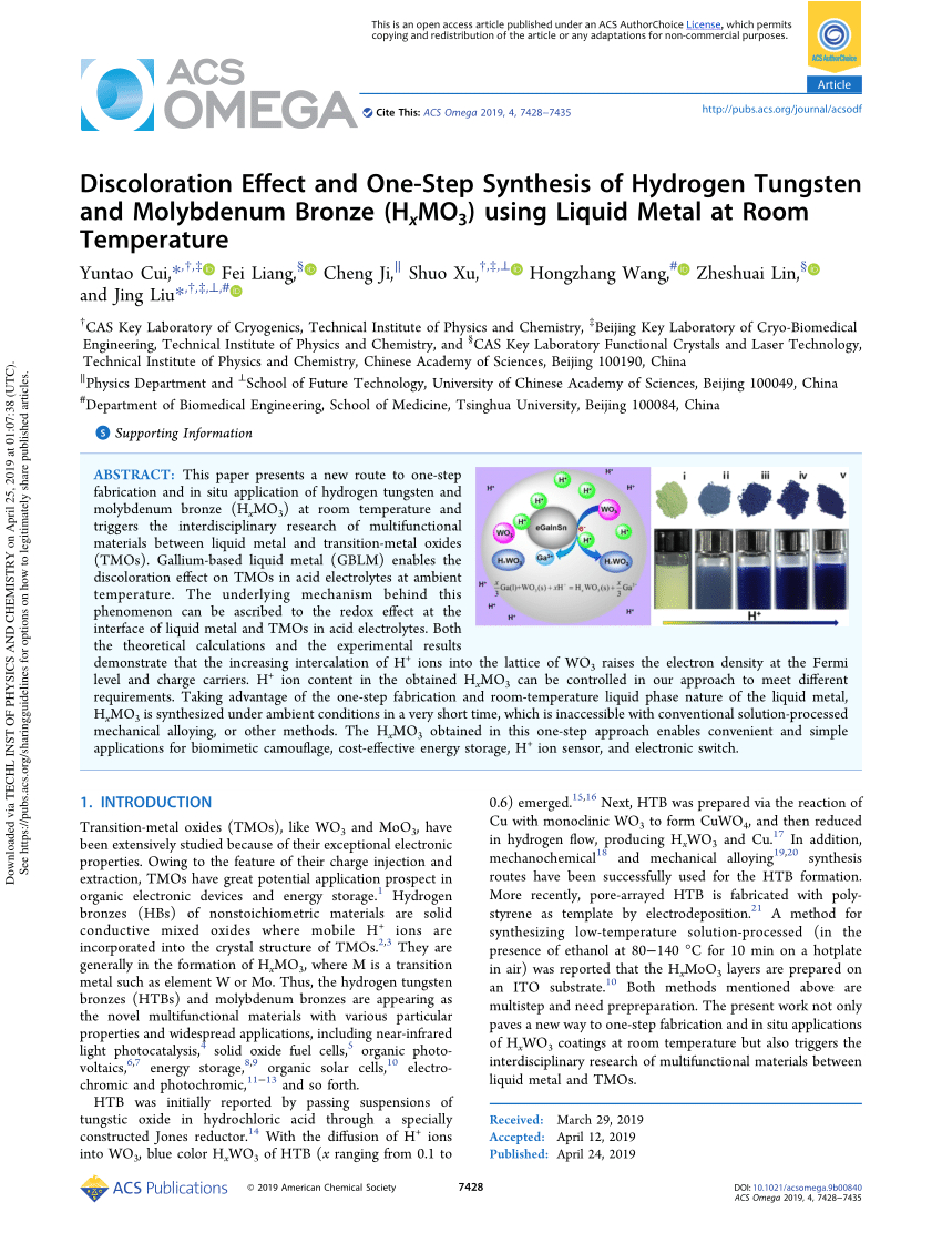 mechanism of hydrogen spillover on wo3 001 and formation of hxwo3 x 0 125 0 25 0 375 and 0 5 yongjie xi request pdf